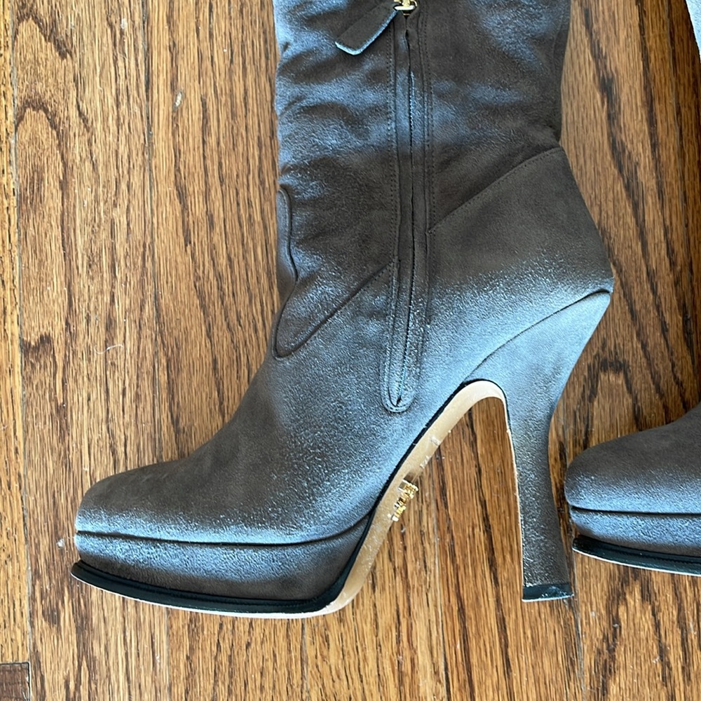Good condition! Suede tall boots - Picture 2 of 4